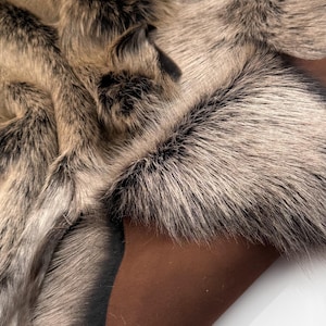 Genuine Leopard Print Sheepskin – Warm Brown, Leather & Plush Wool, Double-Faced Shearling for Fashion, Upholstery, End of Batch Limited