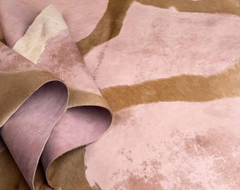 Pink Tan Hair On Calf Hide Leather – Bag Making, Upholstery, Fashion, Costume & Leathercraft