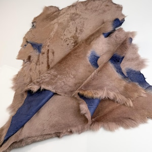 taupe sheepskin smooth wool