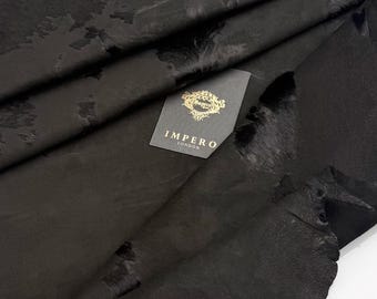 Black Hair on Calf Hide Leather – Lightweight Natural Hide for Fashion, Upholstery & Leather Craft