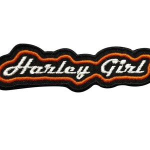Harley girl embroidered patch