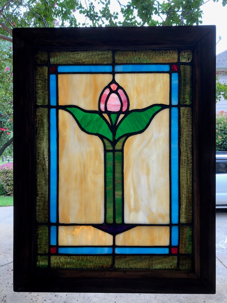 VICTORIAN 26x19 12 Stained Glass Rebuild