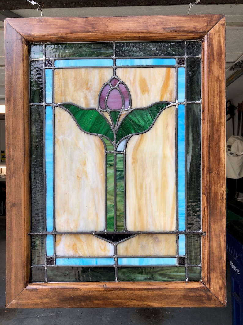 VICTORIAN 26x19 12 Stained Glass Rebuild