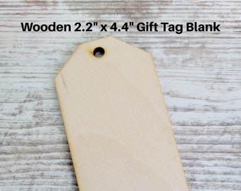 Maple Wood Tag Blanks: Laser Cut DIY Craft Tags (2.2x4.4", Pack of 5)