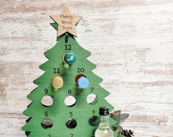 Adult Advent Calendar 2023 Personalized Mini Wine Tree Adult Gift Wine Tree Nip Tree Holiday Decor DIY