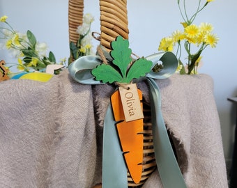 Personalized Easter Basket Carrot Tag for your kids' Easter baskets