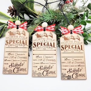 Personalized Stocking Gift Tag, Santa Tag, Gift Tag, Stocking Tag, Personalized Gift Tag, Special Delivery Tag, Christmas Ornament