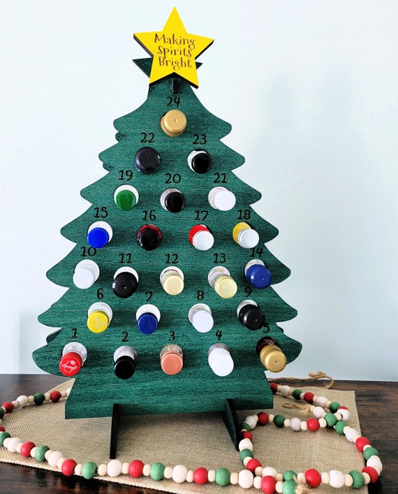 Adult Advent Calendar Mini Liquor Tree, Christmas Alcohol Tree