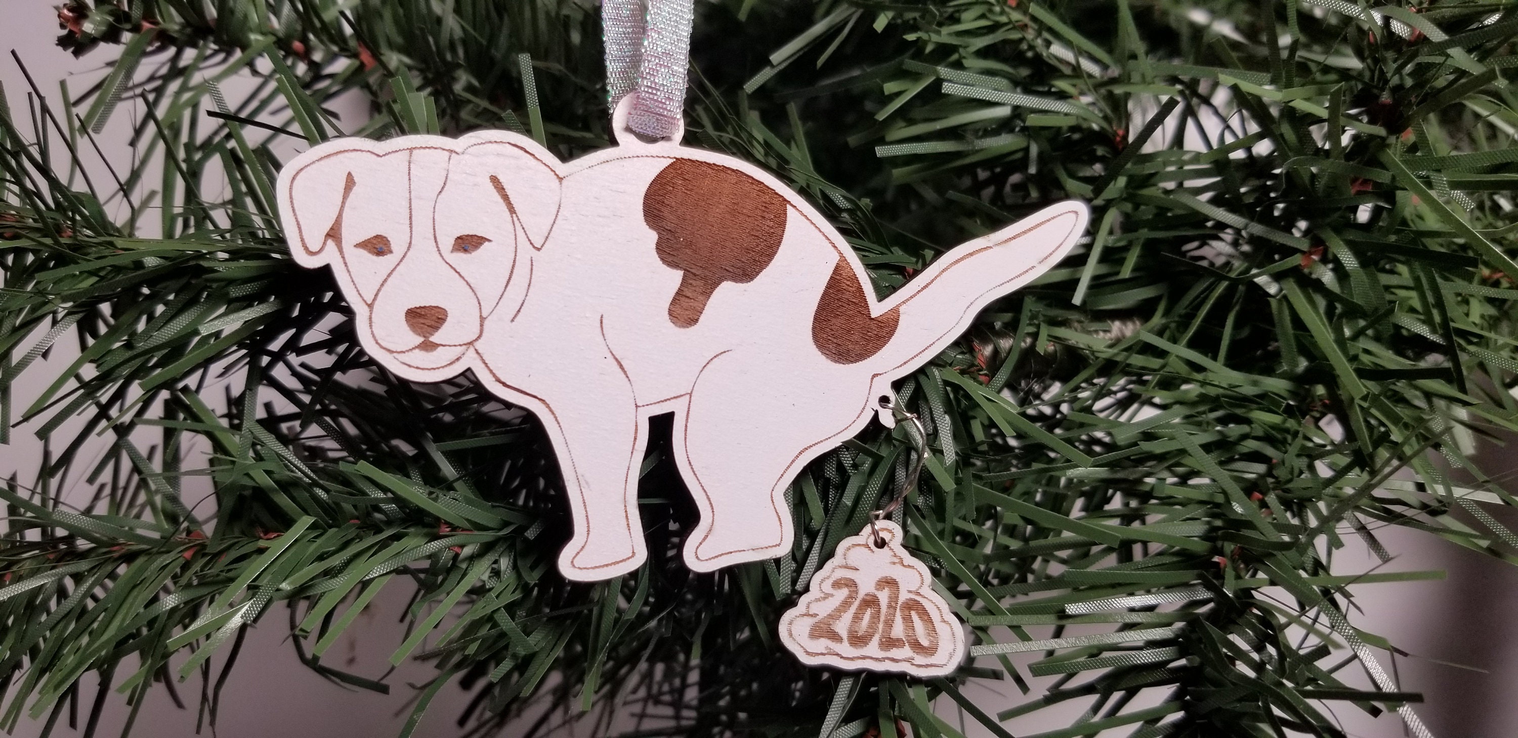Dog pooping 2020 Christmas ornament Etsy
