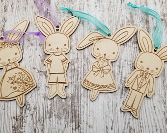 Easter bunny name tag for your child's Easter basket