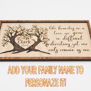 Personalized Family Tree Name Sign / Custom Gift for Mom / Mother's Day Gift / Grandmother Gift / Father's Day Gift / Family Name Sign image 2