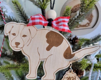 Pooping Dog Christmas Ornament Poop Dog 2024 personalized gift gag gift sarcastic gift white elephant gift