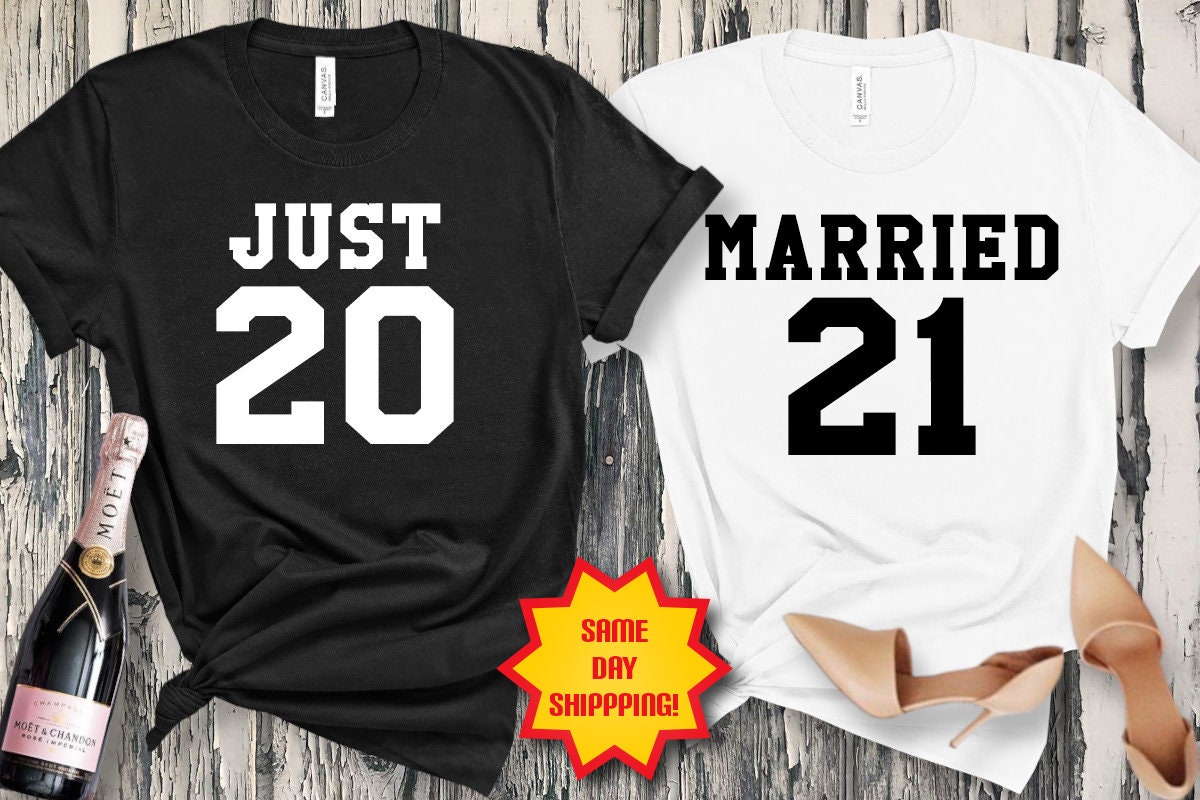 Just Married Shirts, Honeymoon Shirts, Couples Shirts, Wedding T-shir…