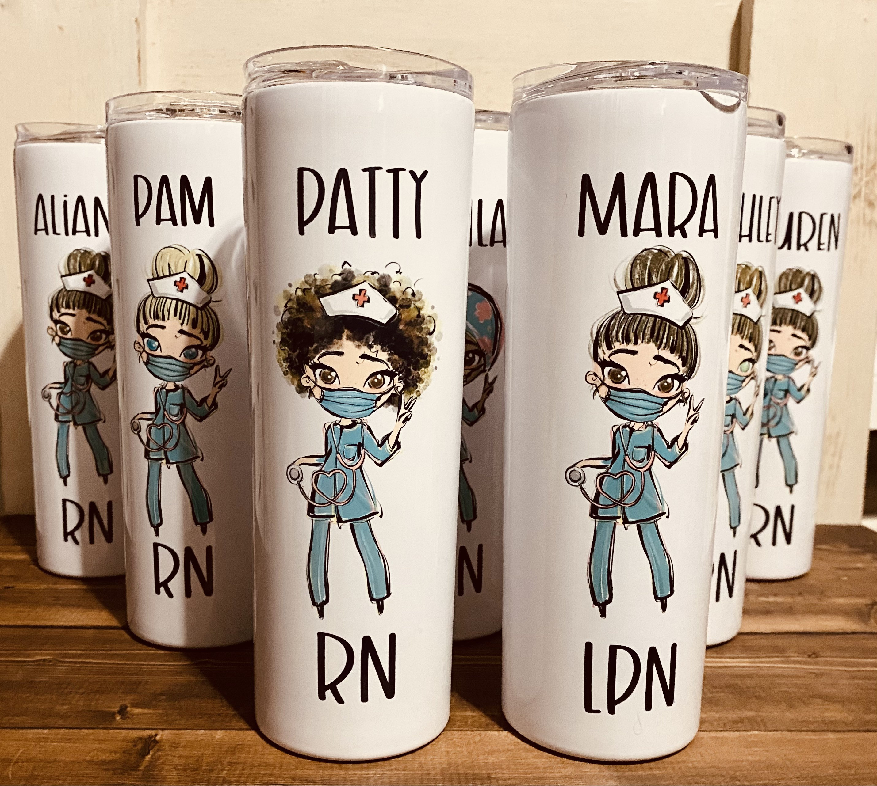 Nurse Appreciation 24 oz Skinny Tumbler Nurses Week Custom Etsy