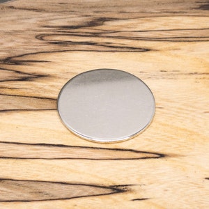 Disco CIRCLE de 1&quot; en blanco para joyería, artesanía, estampación, esmaltado. Disco de metal Metales: plata esterlina, cobre, latón, aluminio