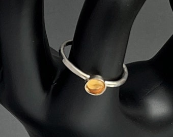 5mm Sterling Silver Bezel Ring Blank, 14 Gauge, Plain Cabochon Setting