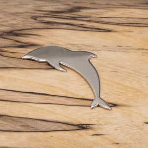 DOLPHIN 1 1/4&quot; x 5/8” blanks for jewelry, crafts, stamping, enameling. Metals: Sterling Silver, Copper, Brass, Aluminum.