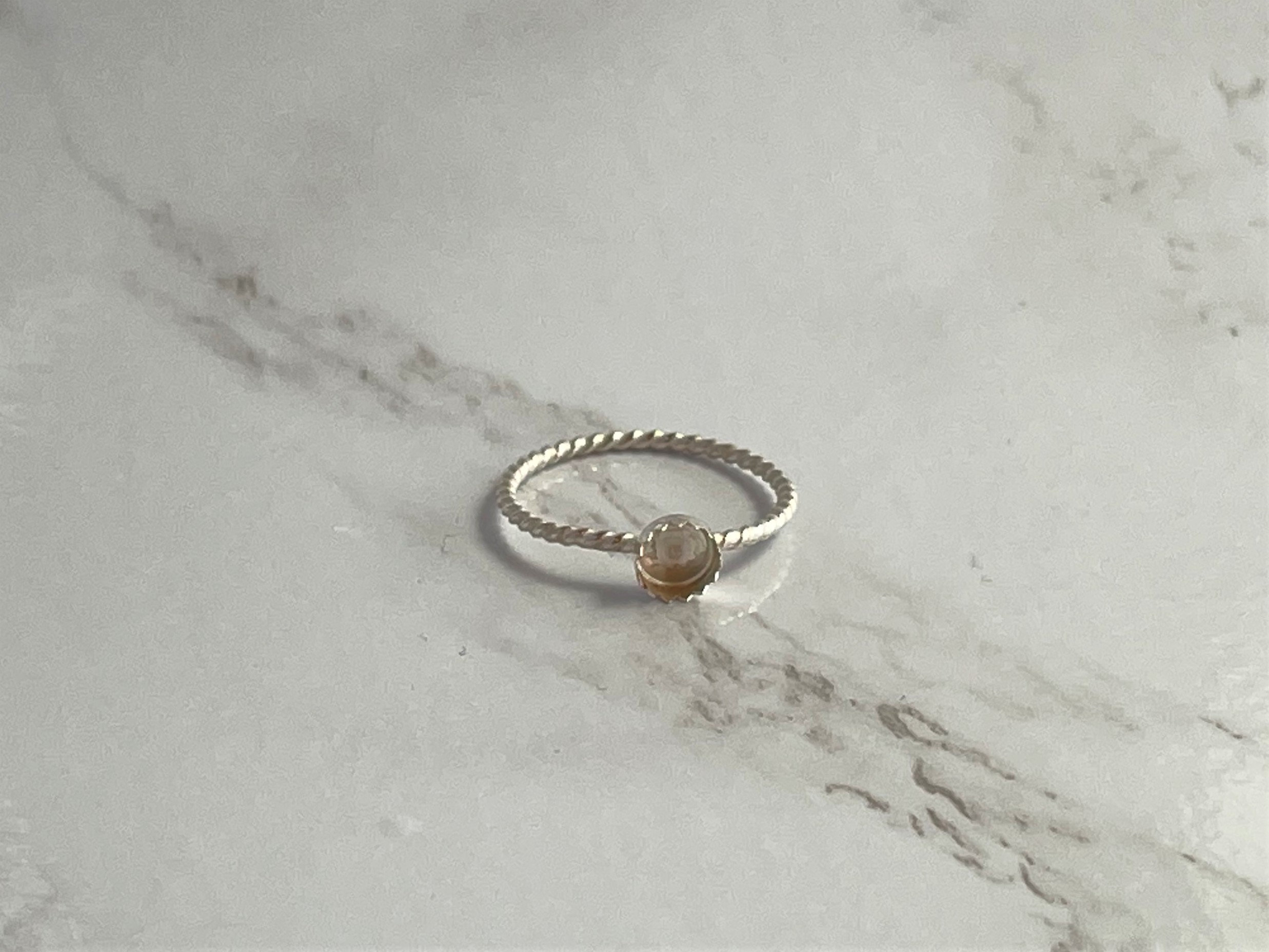 18 G Sterling Silver Twist Rope Ring Blank W/serated Bezel, Ring Base ...