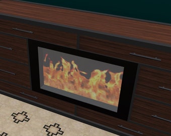 Start a Discussion! - Custom Dresser/Hutch with Electric Fireplace & American Walnut