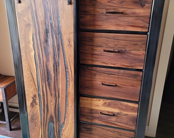 Custom Order! - Oversized Barndoor Dresser - Handmade to Spec - American Black Walnut & Epoxy Inlay