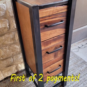 Start a Custom Order! - Three Drawer Nightstand with Epoxy Inlay