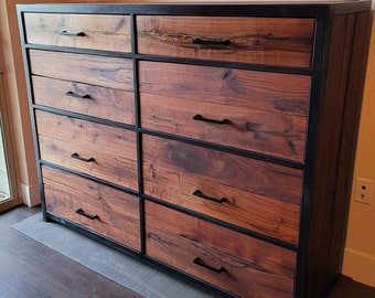 Custom Order! - Oversized Industrial Rustic 8 Drawer Dresser - Handmade to Order ~~