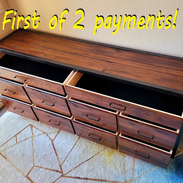 Start a Custom Order! - Oversized Industrial Rustic Ten Drawer Dresser