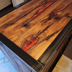 Made to Order~Vertical Dresser with Colored Epoxy Included~Handmade USA