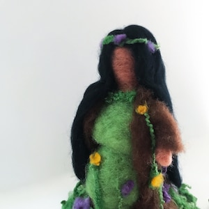 Pachamama, Mother Earth Needle felted Sculpted Art Doll. Handcrafted Eco-Friendly Figurine