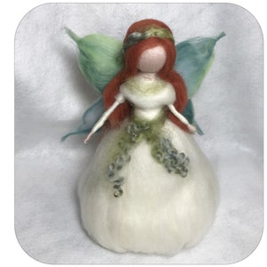 Magic Christmas Fairy Tree Topper, Needle felt Waldorf inspired fairy.