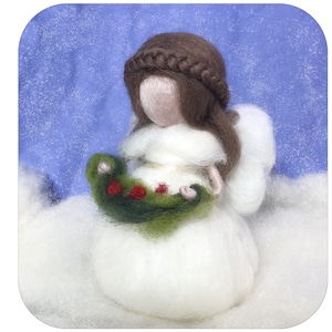 Christmas Angel ornament in wool. Waldorf inspired by Rachel Mack