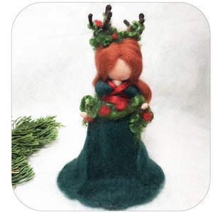 Elen of the Ways Goddess – Pagan Yule Tree Topper, Handmade Yuletide Decor.