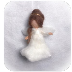 Christmas Angel ornament decoration. Needle felted Waldorf inspired.