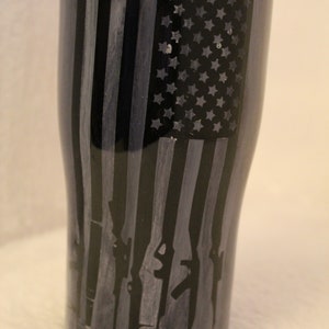 Grey Wood Grain Second Amendment Epoxy Tumbler