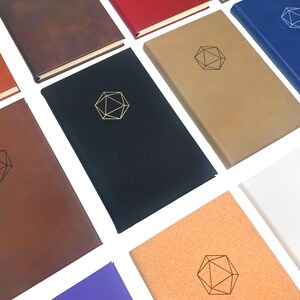 Veganskt läder D&D-dagbok: D20-tärningsanteckningsbok för Dungeon Masters