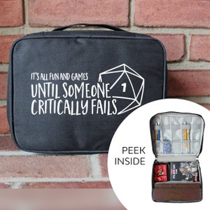 D&D Bag of Holding | RPG Accessories Case | d and d storage and organizer | DnD Gift for dm, gm, and players | Birthday Game Gift for Him