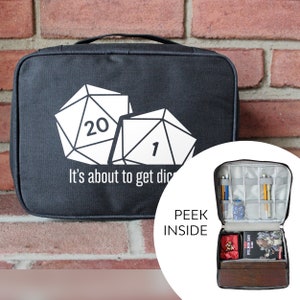 Tabletop Spiel Reisetasche zur Aufbewahrung von Würfeln und Spielkomponenten und Zubehör | MTG Kartenetui | D&D Würfel Aufbewahrung und Organisation