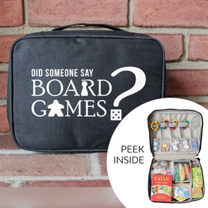 Travel Game Bag | Board Game Accessories | Gift for Tabletop Gamers | Carrying Case for Dice, Components, and Game Pieces