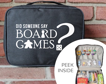 Travel Game Bag | Board Game Accessories | Gift for Tabletop Gamers | Carrying Case for Dice, Components, and Game Pieces