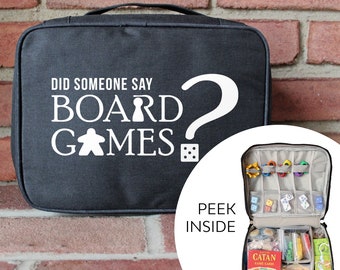 Travel Game Bag | Board Game Accessories | Gift for Tabletop Gamers | Carrying Case for Dice, Components, and Game Pieces