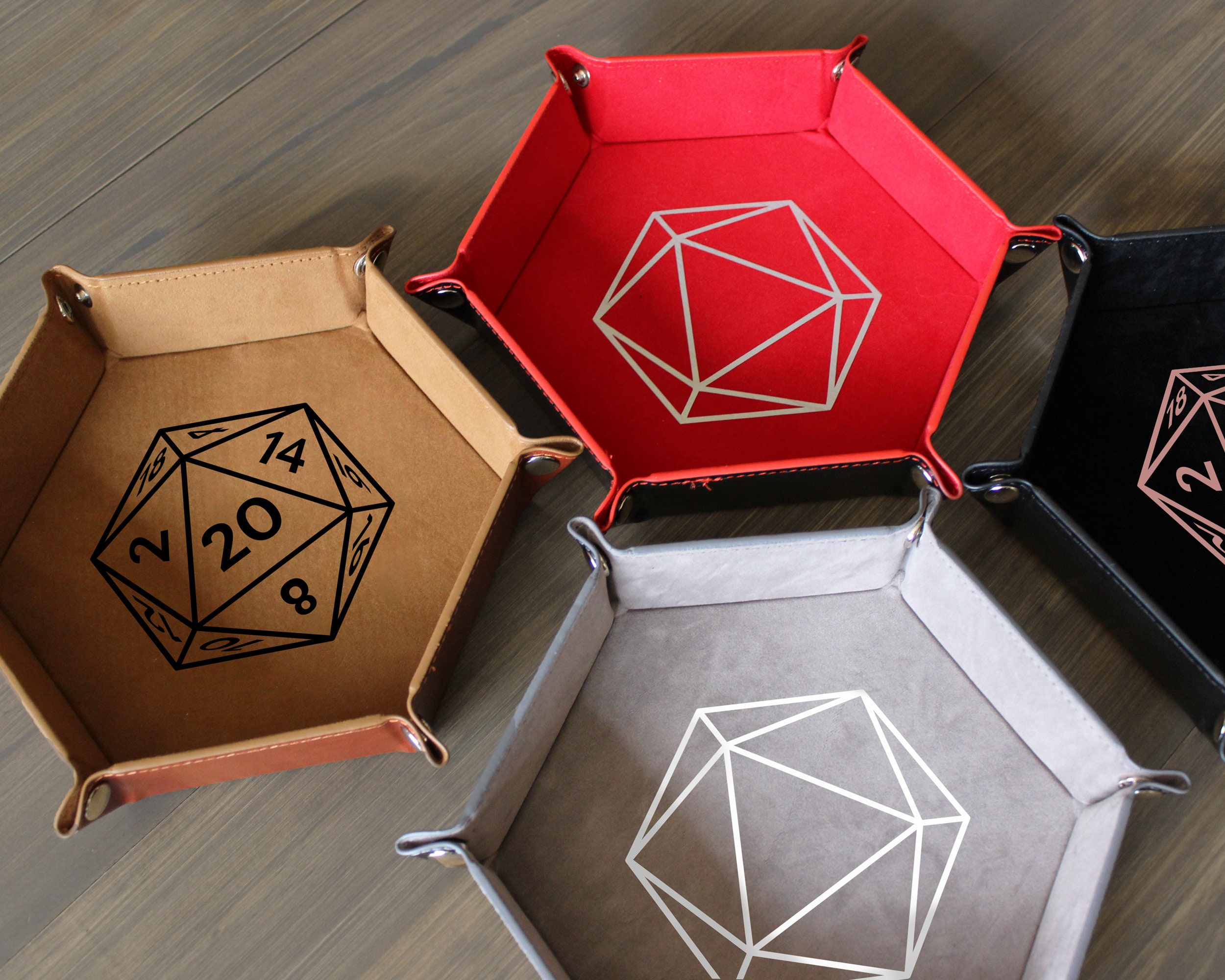 Leather Dice Tray Velvet Foldable Hexagon Tray for RPG Dice Etsy