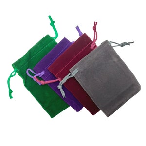 Samtbeutel für Würfel und Karten | D&D Accessories mit Dice, Dragon und Meeple Designs