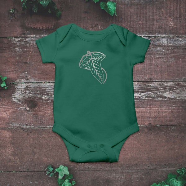 Leaf of Lorien Onesie® Brand baby bodysuit | Lord of the Rings Baby Shirt | Nerdy Baby Gifts | Hobbit Leaf Design, One Ring Baby