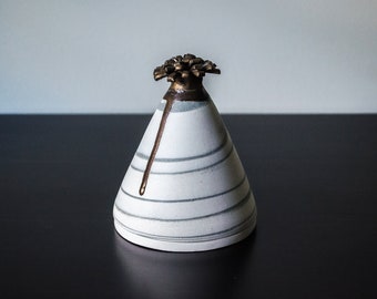 Party Hat Tea Light Holder | Decorative Candle Cover | Mantel Decor | Stoneware Home Decor | Figured Candle Holder