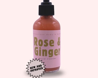 ローズ＆ジンジャークレンザー - シミ軽減、ニキビ肌、皮脂コントロール、敏感肌、湿疹に優しい