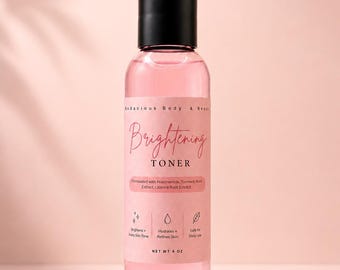 Niacinamide Brightening Toner: Alcohol-Free, Organic, 4 oz
