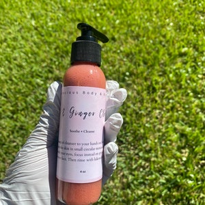 Rose & Ginger Cleanser-dark spot reducer, for acne prone skin, oil control, sensitive skin, eczema friendly