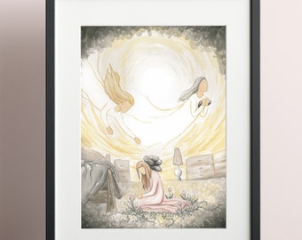 I Will Send Angels watercolor print