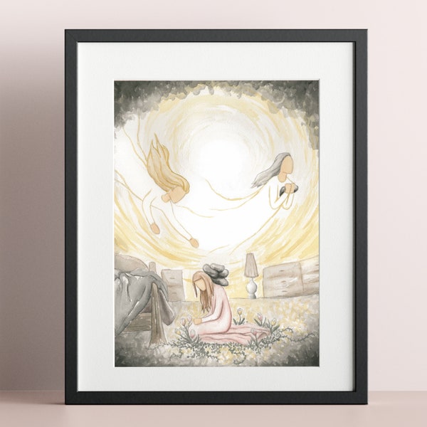 I Will Send Angels watercolor print