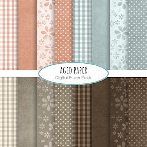 Boho Aged texturas pacote de papel digital download instantâneo scrapbooking digital